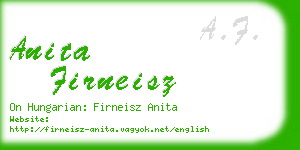 anita firneisz business card